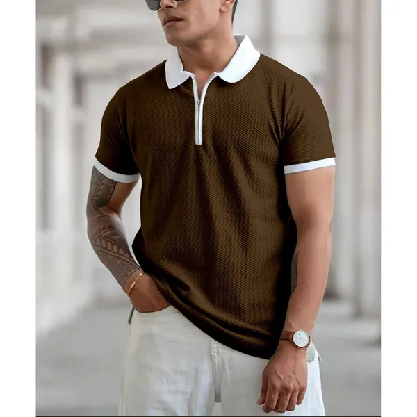 Coffee_Premium_Poly_Cotton_Polo_T-Shirt_For_Men