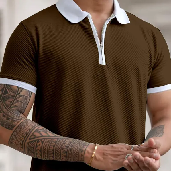Coffee_Premium_Poly_Cotton_Polo_T-Shirt_For_Men