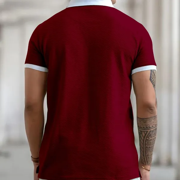 Maroon_Premium_Poly_Cotton_Polo_T-Shirt_For_Men