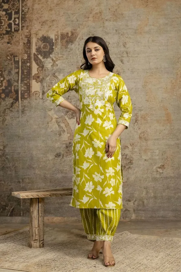 Light_Blue_&_Yellow_Cotton_Regular_Kurta,_Salwar_&_Dupatta_Combo_Set_For_Women