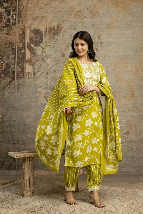 Light_Blue_&_Yellow_Cotton_Regular_Kurta,_Salwar_&_Dupatta_Combo_Set_For_Women