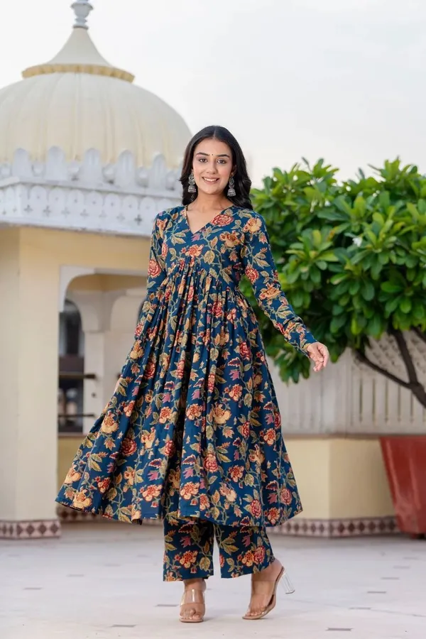 Blue_Rayon_Regular_Kurta,_Palazzo_&_Dupatta_Set_For_Women