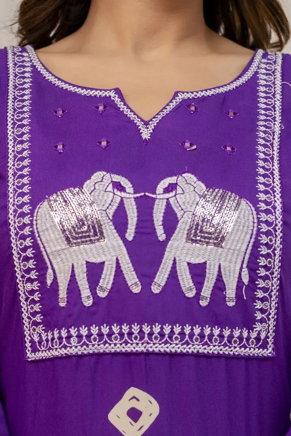 Purple_Cotton_Blend_Kurti_Set_For_Women