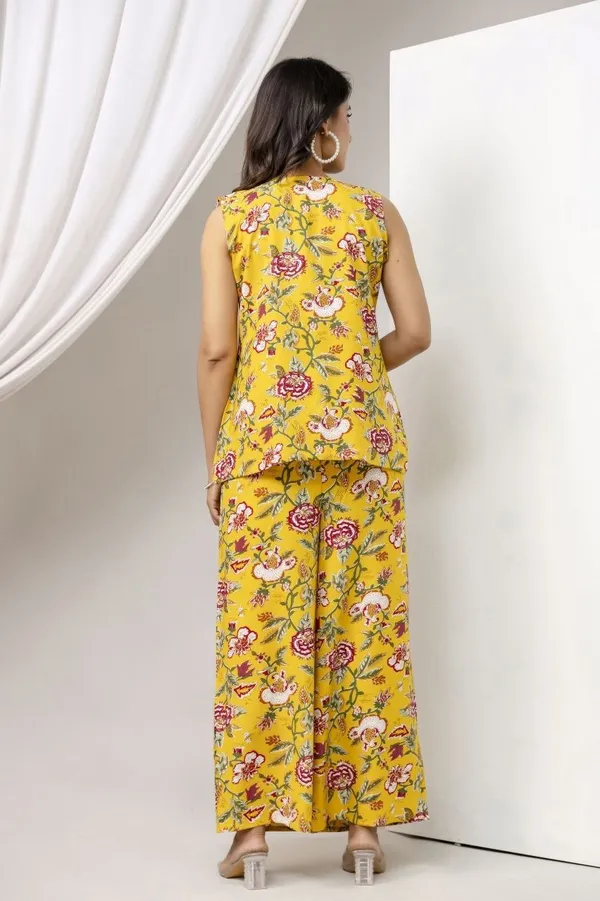 Yellow_Viscose_Rayon_Co-ords_For_Women