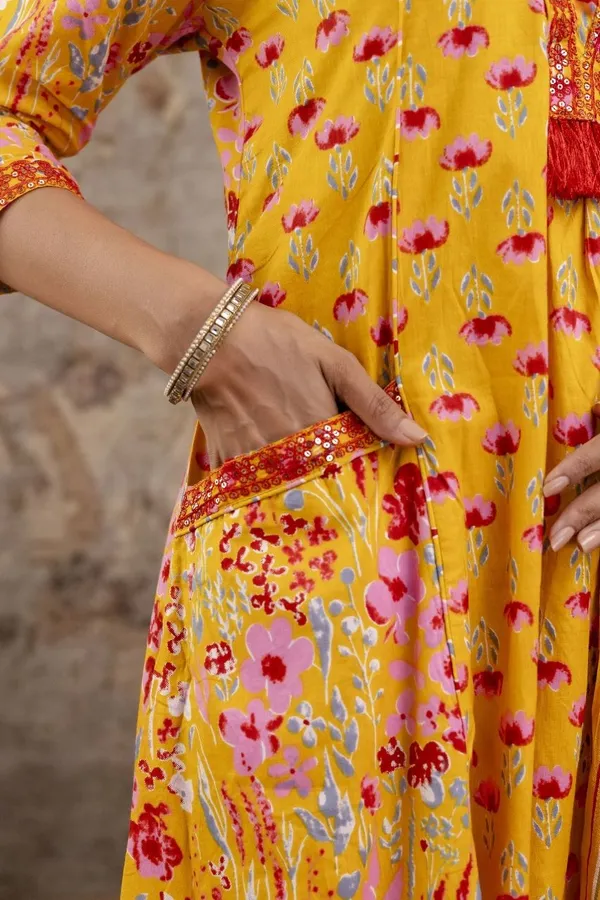 Yellow_Rayon_Regular_Anarkali_Kurta,_Bottom_&_Dupatta_Set_For_Women