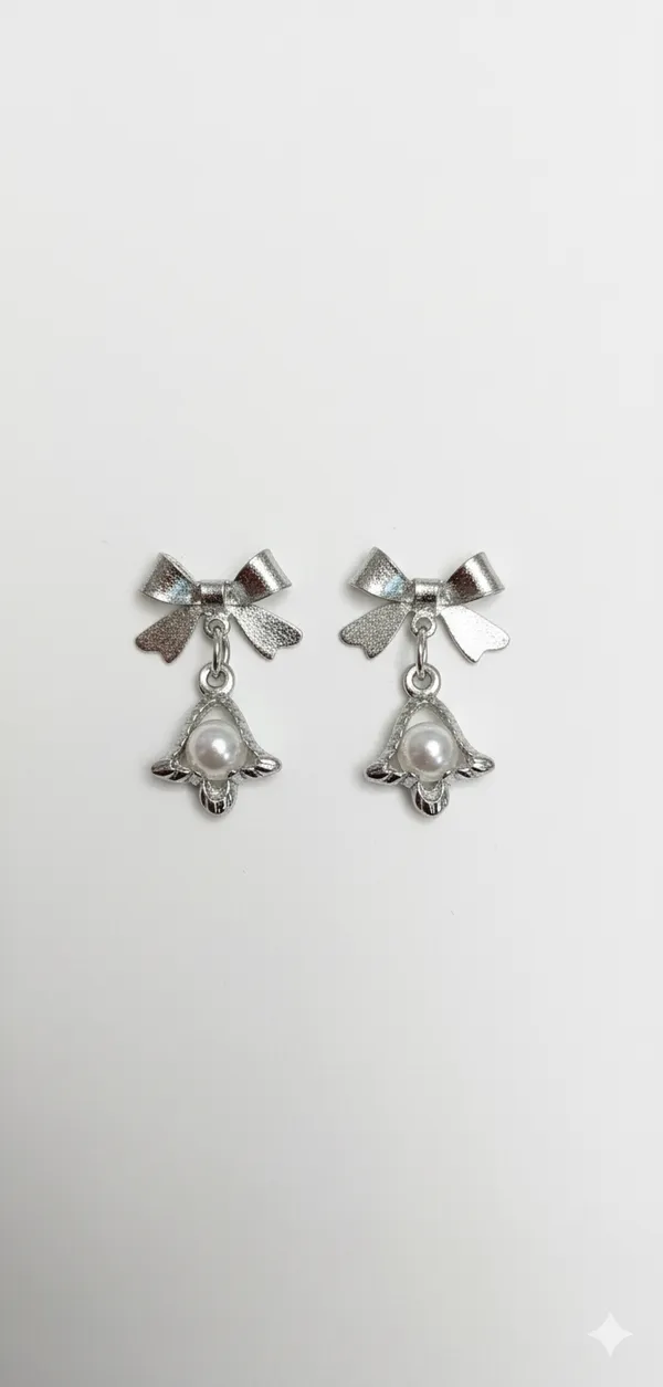 The_Bow_Pearl_Drops_Earring_For_Women
