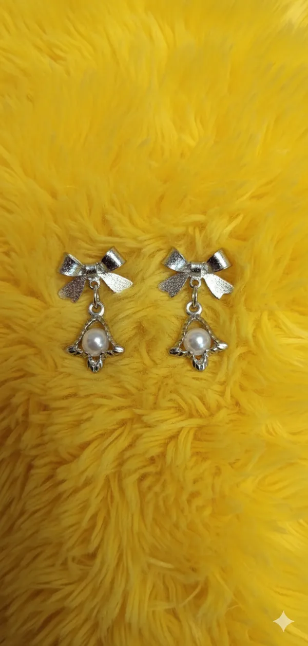 The_Bow_Pearl_Drops_Earring_For_Women