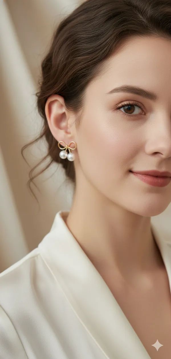 The_Dainty_Pearl_Bow_Drops_Stud_Earring