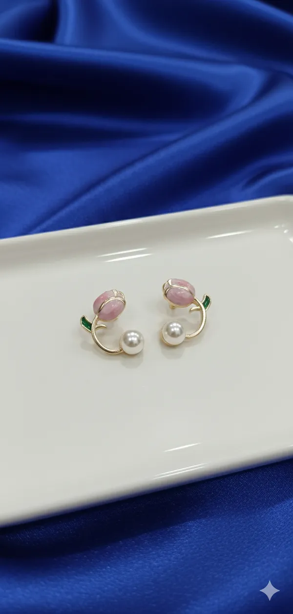 Pink_&_Ivory_Enamel_The_Juliet_Korean_Earrings_For_Women