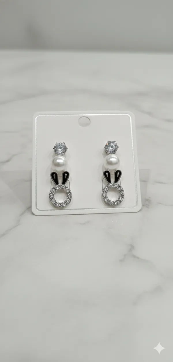 Silver_Pearls_Bunny_Kisses_Earring_For_Women