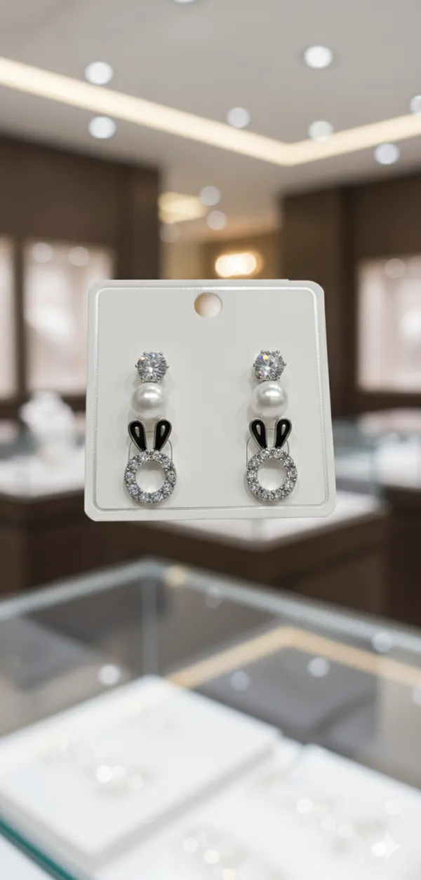 Silver_Pearls_Bunny_Kisses_Earring_For_Women