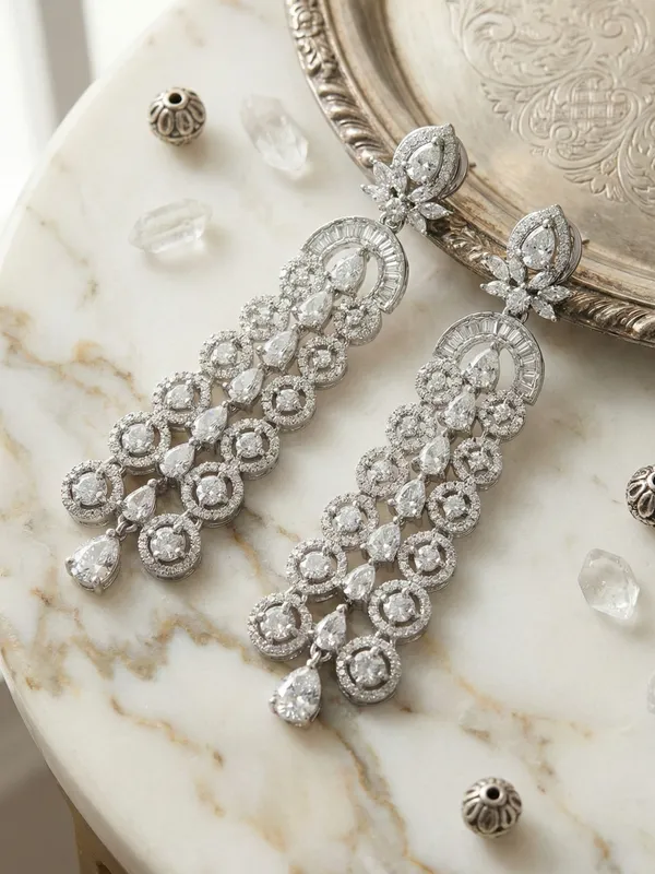 Silver_Alloy_Elegant_Earrings_For_Women