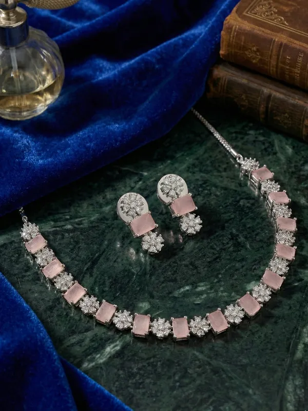 Pink-Silver_Alloy_Elegant_Jewellery_Set_For_Women