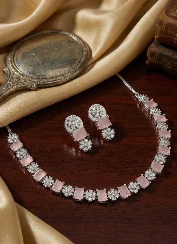 Pink-Silver_Alloy_Elegant_Jewellery_Set_For_Women