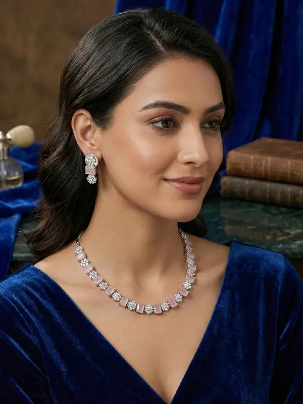 Pink-Silver_Alloy_Elegant_Jewellery_Set_For_Women