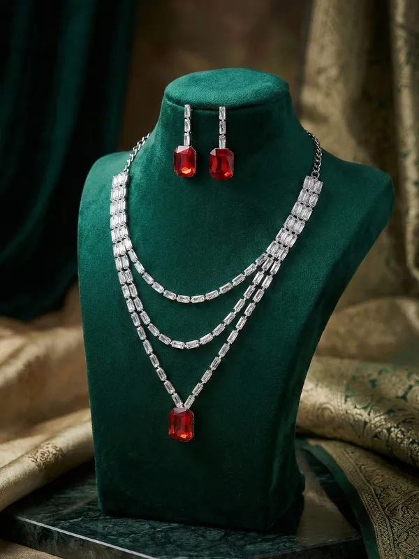 SIlver_Plated_Red_stoned_Jewellery_Set