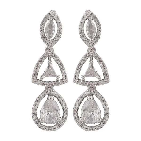Silver_AlloyAD_Stoned_Fashionable_Earrings_For_Women