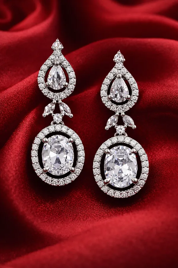 Silver_Alloy_Fashionable_Earrings_For_Women