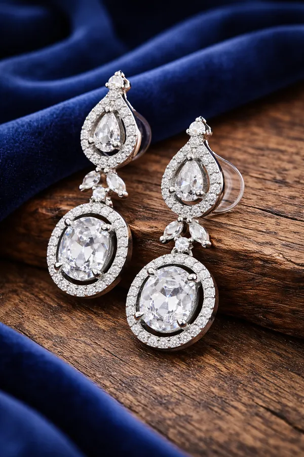 Silver_Alloy_Fashionable_Earrings_For_Women