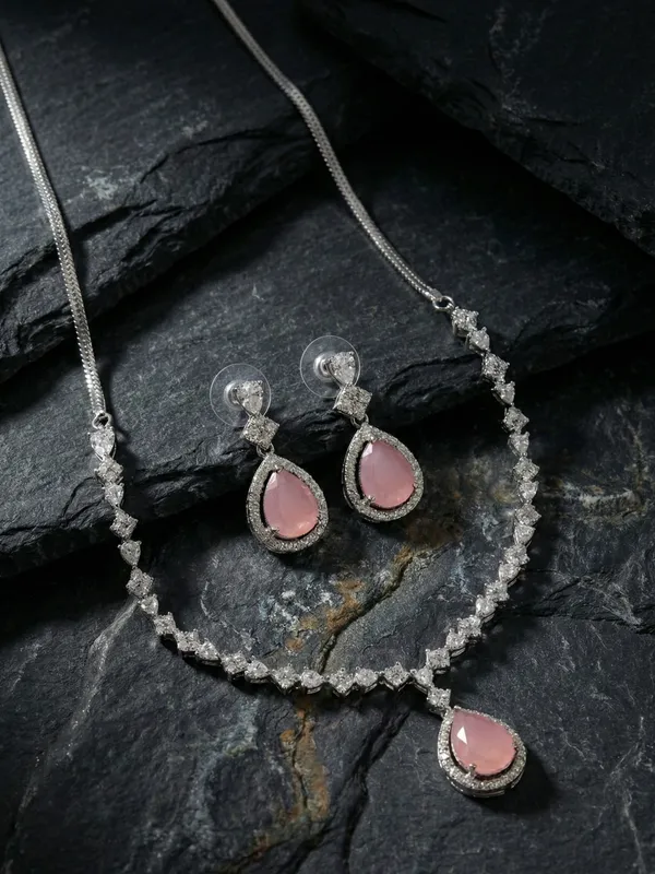 Silver_Pink_Elegant_Jewellery_set