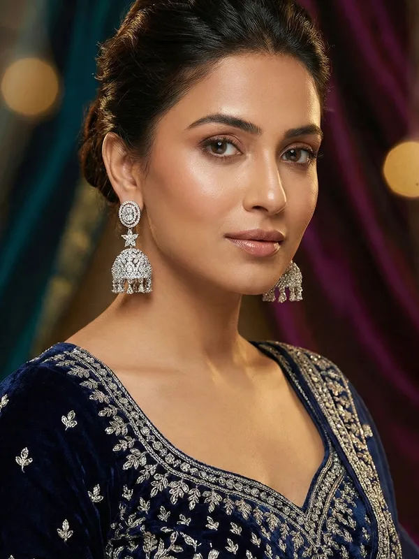 Silver_Alloy_Elegant_Earrings_For_Women