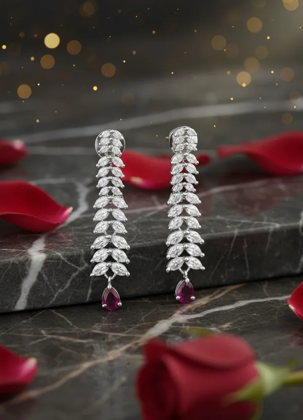 Red_Alloy_Elegant_Earrings_For_Women