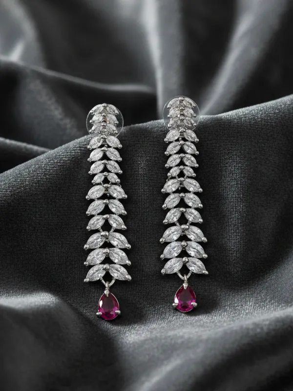 Red_Alloy_Elegant_Earrings_For_Women