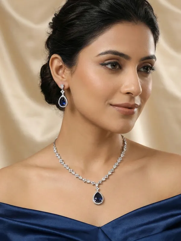 Blue_Alloy_Elegant_Necklace_Set_For_Women