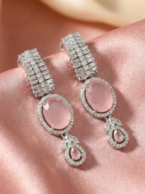 Pink_Alloy_Elegant_Earrings_For_Women