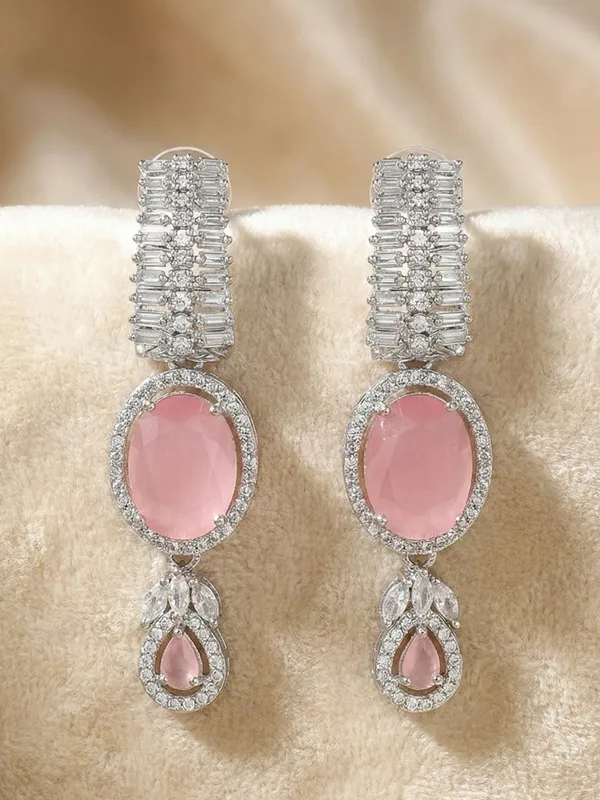 Pink_Alloy_Elegant_Earrings_For_Women