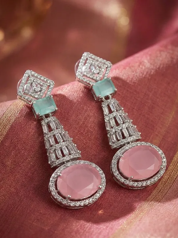 Pink_Alloy_Elegant_Earrings_For_Women