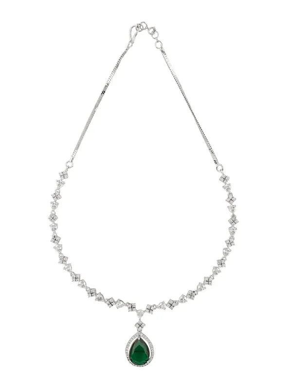 Silver_Green_Alloy_Elegant_Jewellery_Set_For_Women
