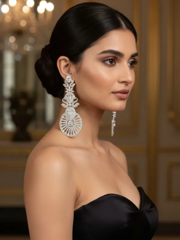 Silver_Alloy_Elegant_Earrings_For_Women