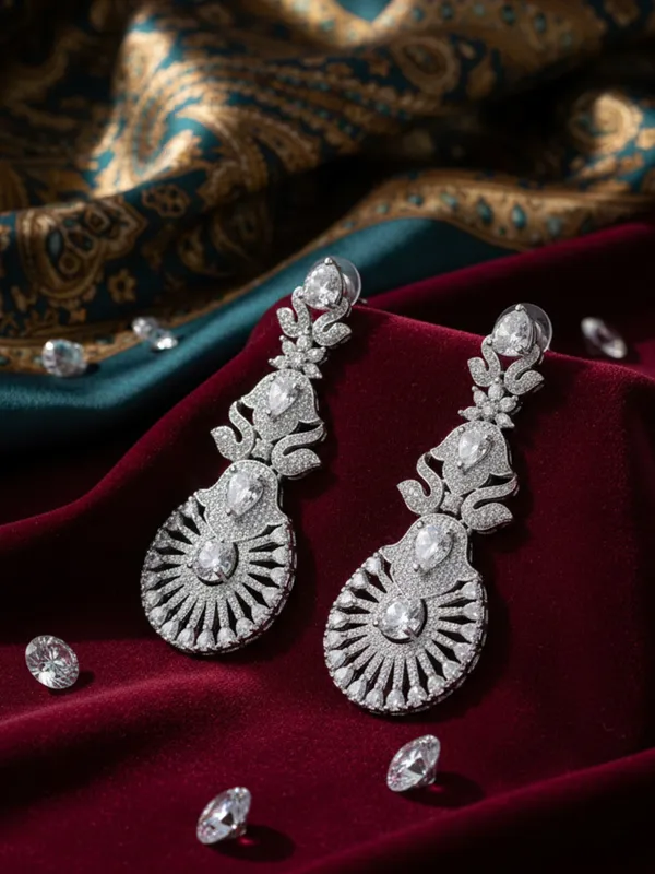 Silver_Alloy_Elegant_Earrings_For_Women