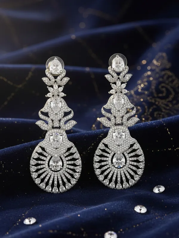 Silver_Alloy_Elegant_Earrings_For_Women