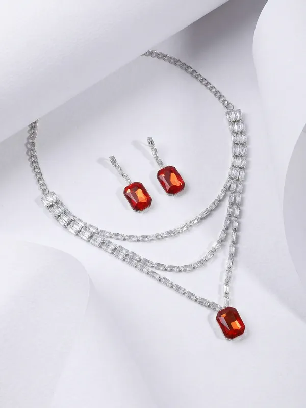 SIlver_Plated_Red_stoned_Jewellery_Set