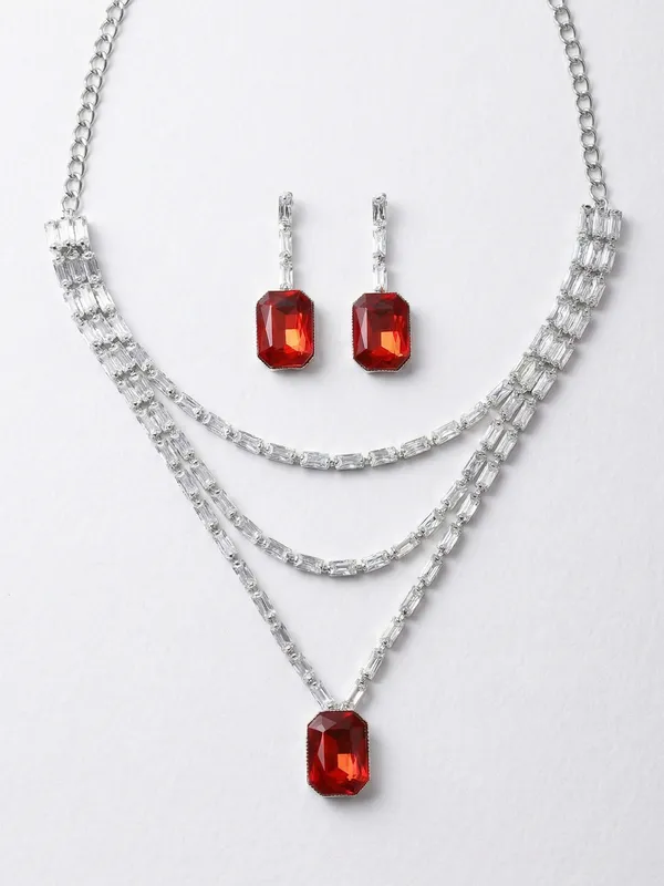 SIlver_Plated_Red_stoned_Jewellery_Set