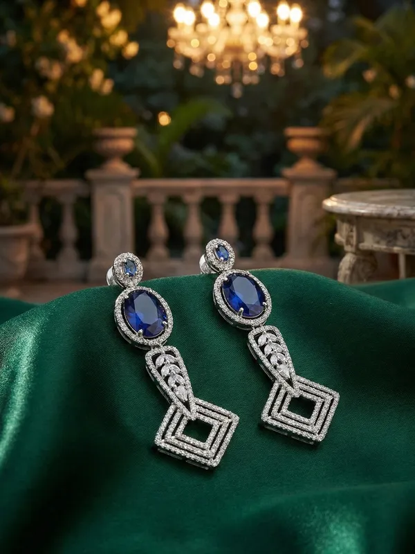 Blue_Alloy_Elegant_Earrings_For_Women