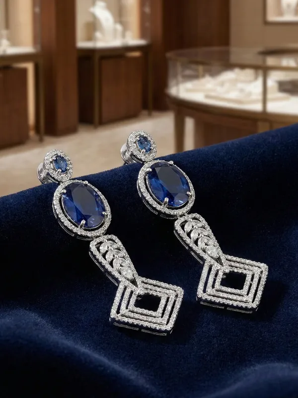 Blue_Alloy_Elegant_Earrings_For_Women