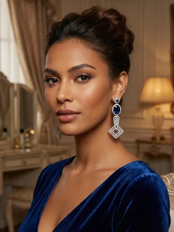 Blue_Alloy_Elegant_Earrings_For_Women
