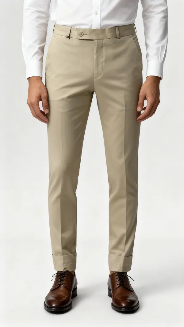 Khaki_Twill_Cotton_Premium_&_Elegant_Formal_Pant_For_Men