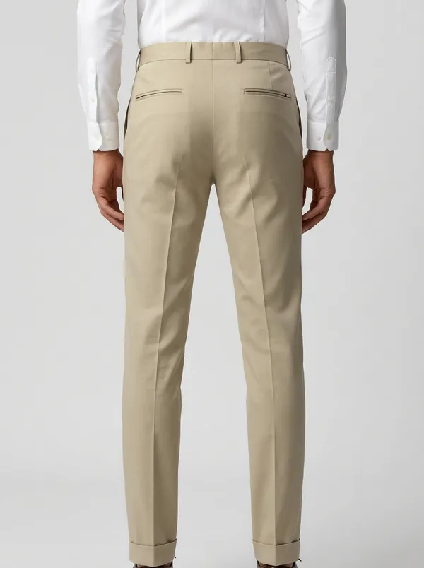 Khaki_Twill_Cotton_Premium_&_Elegant_Formal_Pant_For_Men