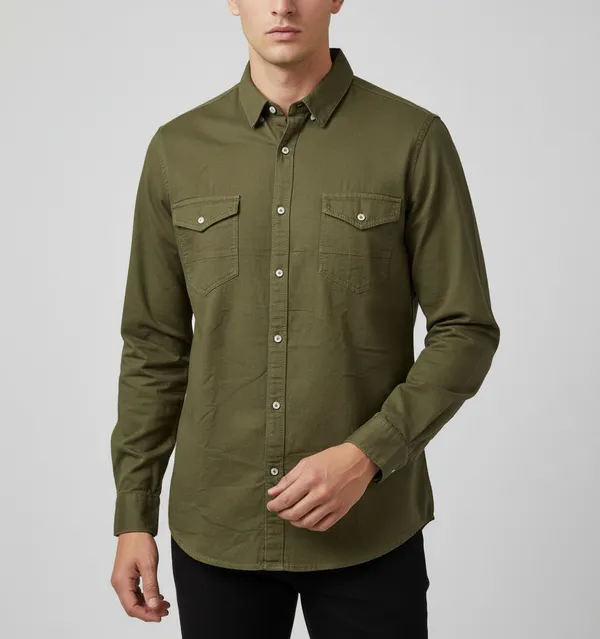 Olive_Green_Rfd_Premium_&_Elegant_Double_Pocket_Shirt_For_Unisex