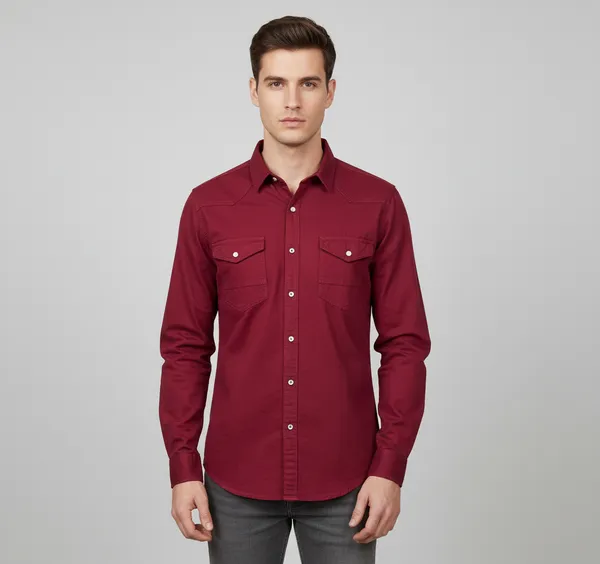 Red_Rfd_Premium_&_Elegant_Double_Pocket_Shirt_For_Unisex