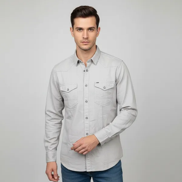 Light_Grey_Rfd_Premium_&_Elegant_Double_Pocket_Shirt_For_Unisex