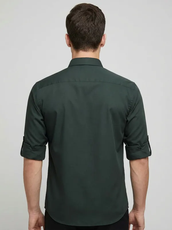 Dark_Green_Satin_Premium_&_Elegant_Formal_Shirt_For_Men