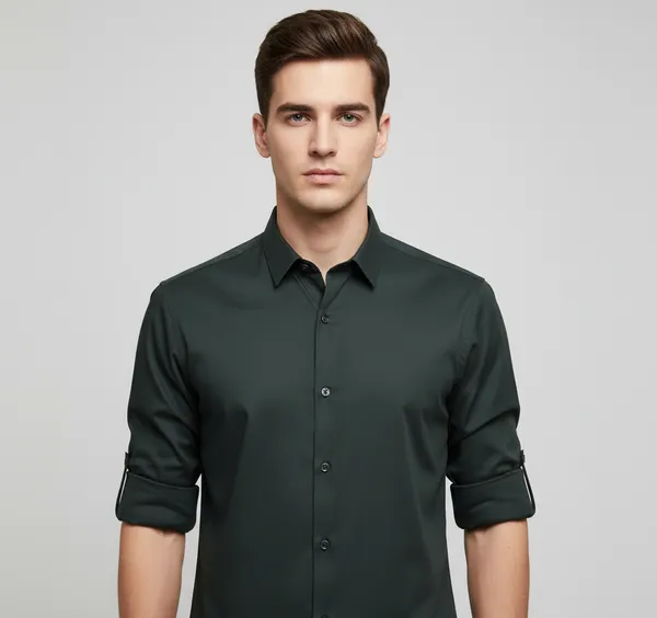 Dark_Green_Satin_Premium_&_Elegant_Formal_Shirt_For_Men