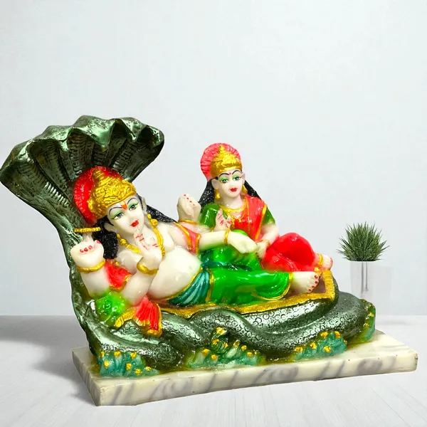 Multicolor_Bhagwan_Vishnu_Lakshmi_On_Sheshnag_Marble_Look_Statue