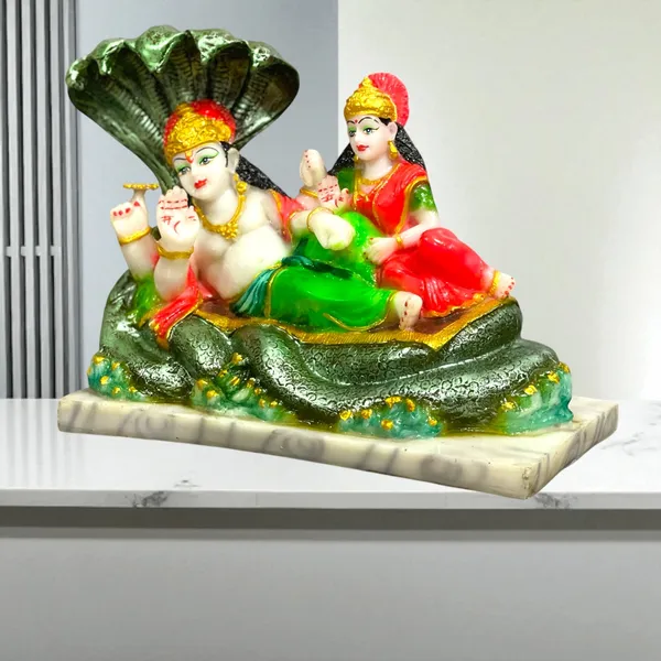 Multicolor_Bhagwan_Vishnu_Lakshmi_On_Sheshnag_Marble_Look_Statue