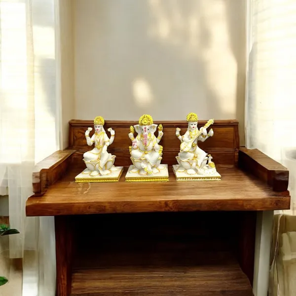 Off_White_&_Golden_Lord_Laxmi_Ganesh_Saraswati_Idol_Best_For_Puja_Diwali_Decoration_Items